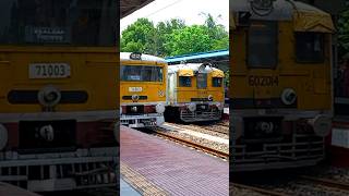 Local train short video । Indian train crossing video । Railway station shorts localtrain railway [upl. by Rebba]