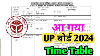 आ गया यूपी बोर्ड 2024 TimeTable High School and Intermediate class 10th and 12th time table [upl. by Annij]