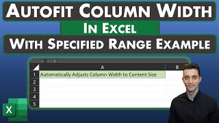 Excel Tips  Autofit Column Width  Apply to Specified Range Example [upl. by Ramuk231]