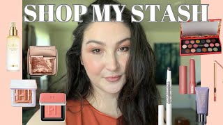 Shop my stash olive tone makeup tutorial coral colors for olive skin [upl. by Remat666]