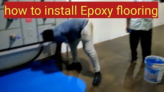 how to install Epoxy flooring 3 mm thickness RP hightech flooring [upl. by Ynnub]