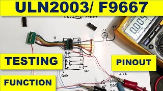 331 How To Test ULS2003 ULN2003 F9667 Function Circuit Diagram [upl. by Atalya]