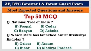 BTC Forester I and Forest Guard Assam Police Exam 2024  Top Assam gk mcq Forest Department AP [upl. by Rundgren]