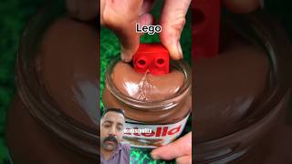 Neutral Nutella versus Nigo Lego satisfying nutella chocolate funny food [upl. by Arualana619]