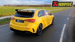 Mercedes AMG A35 with Akrapovic exhaust [upl. by Eppesuig]