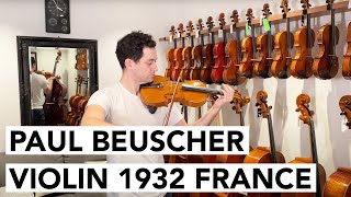 Violin Labelled Paul Beuscher 1932 France SOLD [upl. by Alleuqcaj]