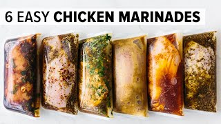 6 EASY CHICKEN MARINADES  amazing chicken breast recipe  freezer friendly meal prep [upl. by Gnahk]