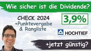 Hochtief Aktienanalyse 2024 Wie sicher ist die Dividende günstig bewertet [upl. by Frederico]