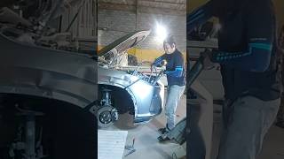 DENT REPAIR FRONT RIGHT SIDE FENDER USING HYDROLIC POWER TOOLS2024 shortsviral shortvideo [upl. by Nahtaj]