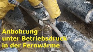 Anbohrung Rohrleitung für einen Hausanschluss Arbeiten unter Druck Anbohrung Kugelhahn YT Channel [upl. by Asertal]