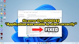 FIXED error 0xc0000141 quotApplication was unable to start correctlyquot [upl. by Kaylyn]