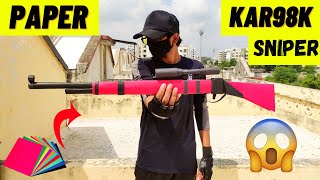 Paper Gun  How To Make a Paper Gun  How To Make Paper Kar98k Sniper Gun  Origami Easy Gun [upl. by Thera495]