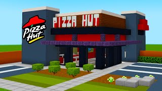 Minecraft Tutorial How To Make A Modern Pizza Hut quot2021 City Buildquot [upl. by Oliana]