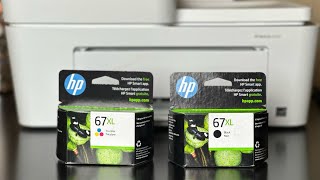 Original HP 67XL Black amp TriColor Ink Cartridge Replace [upl. by Adnotal968]