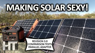 JACKERY 100w SolarSaga SOLAR PANEL Rev 30 Review  New Explorer 1000 Parallel Adapter [upl. by Naus]