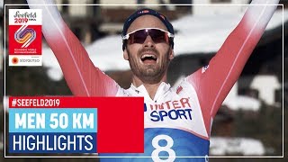 Glory day for Hans Christer Holund  Mens 50 km  Seefeld  FIS Nordic World Ski Championships [upl. by Amikat553]