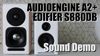 Edifier S880DB vs Audioengine A2  Sound Demo w Bass Test [upl. by Isyed]