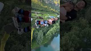 Spectacular bungee jump from a height of 100feet shorts [upl. by Paapanen415]