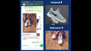 Customer unboxing Nike shoes buy from mfbuddy mfbuddy shoes review [upl. by Idnam]