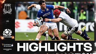 HIGHLIGHTS  🇮🇹 ITALY V SCOTLAND 🏴󠁧󠁢󠁳󠁣󠁴󠁿  2024 GUINNESS MENS SIX NATIONS RUGBY [upl. by Aerdnwahs]