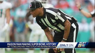 Mason man set to become first person to play and referee in Super Bowl [upl. by Gnilrac]