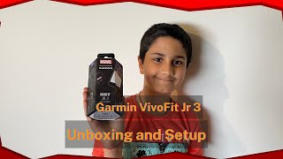 Garmin ViviFit Jr 3 Unboxing and Setup  Make kids more active [upl. by Olpe]