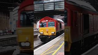 66012 accelerating through York for Knowsley on a binliner [upl. by Sivrup]