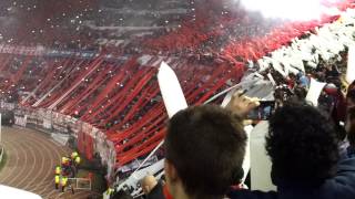 Recibimiento River Plate vs boca jrs Copa Libertadores 2015 [upl. by Niwrehs]