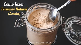 Como fazer fermento natural ou levain sourdough starter  Padeiro de Apartamento [upl. by Aneelas]