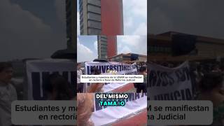 Estudiantes y maestros de UNAM se manifiestan en rectoría a favor de Reforma Judicial video viral [upl. by Maghutte]