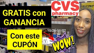 🚨Productos GRATIS😲 con este CUPÓNNo lo dejes perder CVS hasta 1102 [upl. by Sacram222]