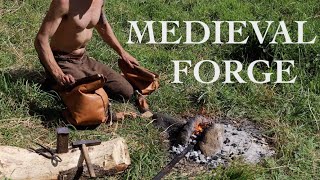 Building a Medieval Forge and Blacksmith Shop by Hand  AngloSaxon Blacksmithing [upl. by Luedtke]