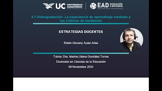 Videograbación La experiencia de aprendizaje mediado y los criterios de mediación [upl. by Atiloj]