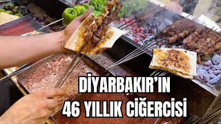 DİYARBAKIRIN 46 YILLIK CİĞERCİSİ HÜSNÜ USTA  DİYARBAKIR SOKAK LEZZETLERİ [upl. by Alletnahs]