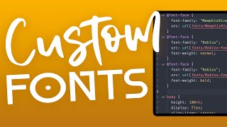 How to Add a Custom Fonts to Your Website HTML and CSS [upl. by Manfred]