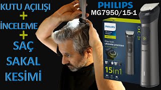 Philips MG795015 Erkek Bakım Seti Kutu Açılışı amp İnceleme amp Saç Sakal Kesimi [upl. by Picco]