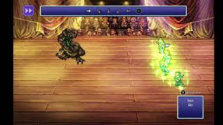 Final Fantasy VI Pixel Remaster  Opera House  Earth Dragon boss battle World of Ruin [upl. by Ahsikit960]