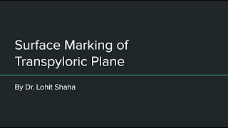 Surface Marking of Transpyloric Plane [upl. by Nagud591]