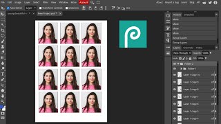 Passport size photo kaise banaye photopea me passport size photo editing photopea  photoediting [upl. by Monagan]