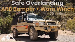 ARB BumperBullbar Raptor Coated  79 Series LandCruiser  Warn Winch  DIY  VDJ79 V8 Build Series [upl. by Hairacaz788]