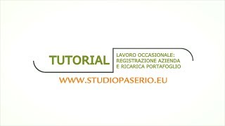 Tutorial  Lavoro Occasionale PrestO  Parte 1 Registrazione azienda e ricarica portafoglio [upl. by Ylrak186]