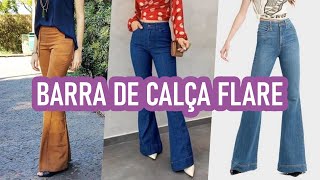 Como fazer barra de CALÇA FLARE 👖✂📐 [upl. by Doniv462]