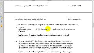 Comptabilité générale S1 quot Examen QCM 1 quot [upl. by Casmey]