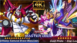 4K NEW MASTER DUEL ANIMATIONS Superheavy Samurai Masurawo  Gold Pride Star Leon [upl. by Nerej]