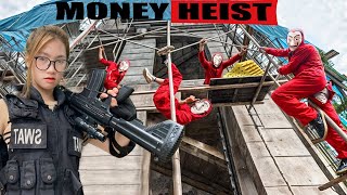 PARKOUR VS MONEY HEIST 6  Police survived bad guys no escape the Police who blocked all roads [upl. by Maitund]