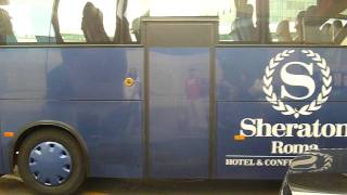 Sheraton Roma Shuttle departs Fiumicino Airport [upl. by Maupin]