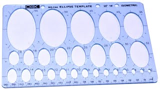 Plastic Cox Ellips Template Ruler Kit Illustrations Architect Scale NoC66 [upl. by Aihsekel]