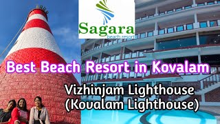 Beach view Resort in Kovalam Sagara Beach Resort kovalam Vizhijam Light houseKovalam Light house [upl. by Dickerson]