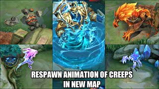 CREEPS RESPAWN ANIMATION IN NEW MAP OF MLBB [upl. by Chemarin]