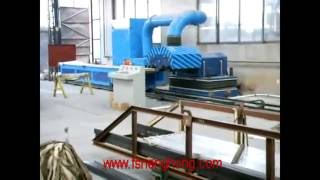 Aluminum profile polishing machinedouble table conveyor type [upl. by Irep13]